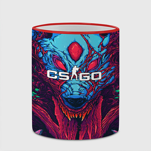 Кружка цветная CS:GO Hyper Beast / 3D-Красный кант – фото 2