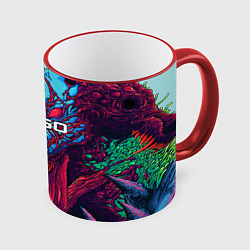 Кружка 3D CS:GO Hyper Beast, цвет: 3D-красный кант