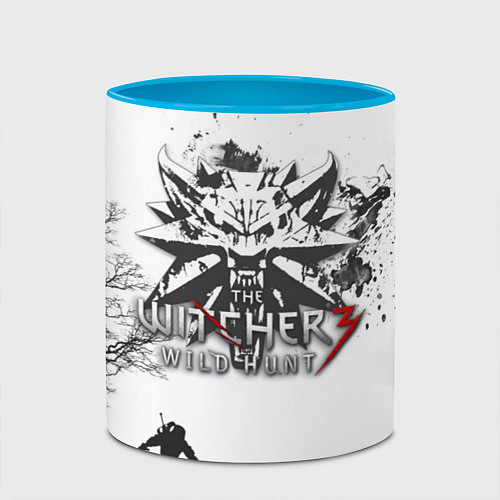 Кружка цветная The Witcher 3: Wild Hunt / 3D-Белый + небесно-голубой – фото 2