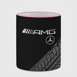 Кружка 3D Mercedes AMG: Street Racing, цвет: 3D-розовый кант — фото 2
