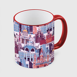 Кружка 3D Москва архитектура, цвет: 3D-красный кант