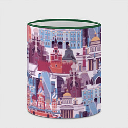 Кружка 3D Москва архитектура, цвет: 3D-зеленый кант — фото 2