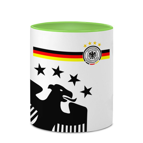 Кружка цветная Сборная Германии / 3D-Белый + светло-зеленый – фото 2