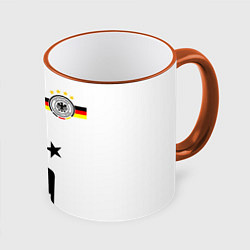 Кружка 3D Сборная Германии, цвет: 3D-оранжевый кант