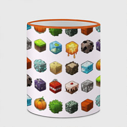 Кружка 3D Minecraft Cubes, цвет: 3D-оранжевый кант — фото 2
