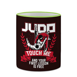 Кружка 3D Judo: Touch Me, цвет: 3D-светло-зеленый кант — фото 2