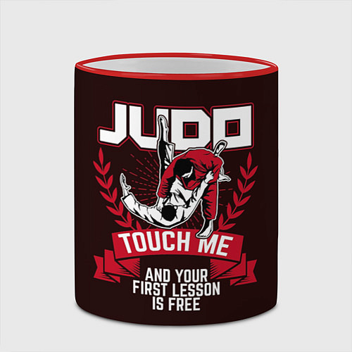 Кружка цветная Judo: Touch Me / 3D-Красный кант – фото 2