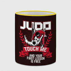 Кружка 3D Judo: Touch Me, цвет: 3D-желтый кант — фото 2