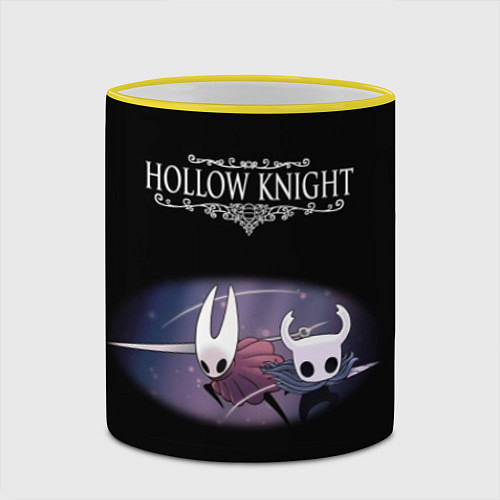 Кружка цветная Hollow Knight / 3D-Желтый кант – фото 2