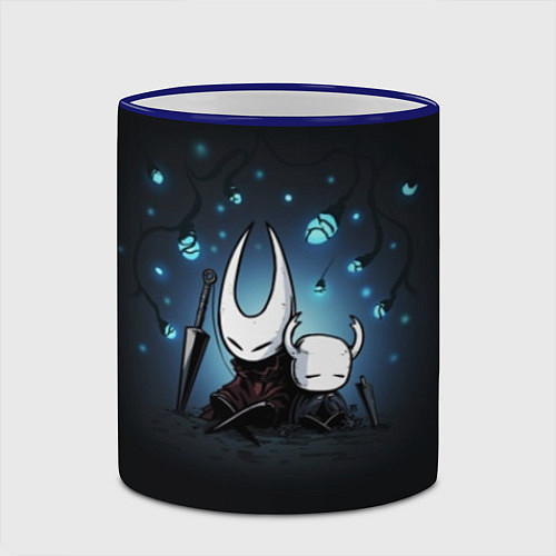 Кружка цветная Hollow Knight / 3D-Синий кант – фото 2