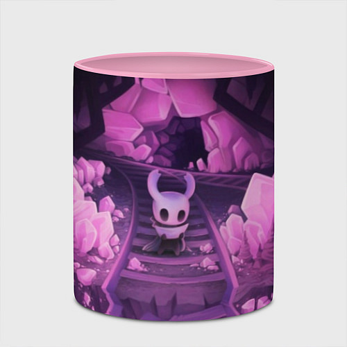 Кружка цветная Hollow Knight / 3D-Белый + розовый – фото 2