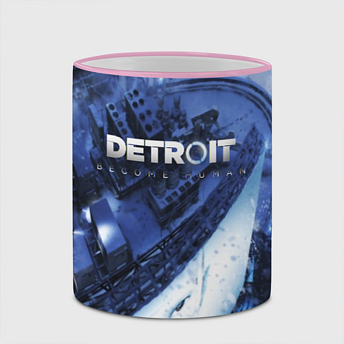 Кружка цветная Detroit: Become Human / 3D-Розовый кант – фото 2