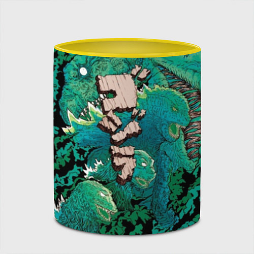 Кружка цветная Forest Godzilla / 3D-Белый + желтый – фото 2