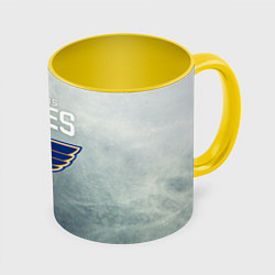 Кружка 3D St Louis Blues, цвет: 3D-белый + желтый