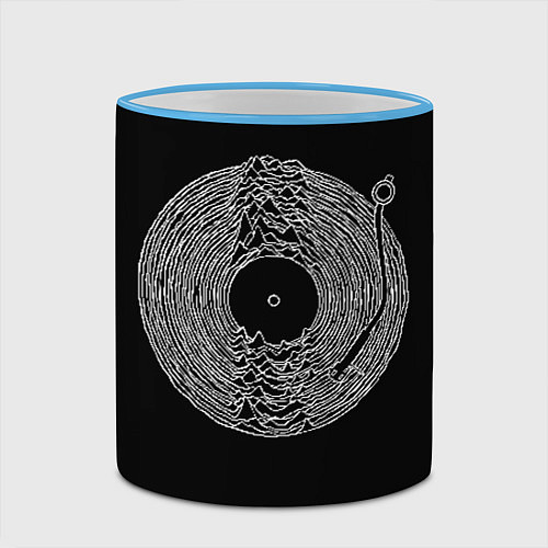 Кружка цветная Joy Division / 3D-Небесно-голубой кант – фото 2