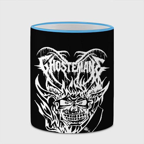 Кружка цветная Ghostemane / 3D-Небесно-голубой кант – фото 2