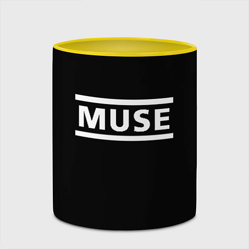 Кружка цветная MUSE / 3D-Белый + желтый – фото 2