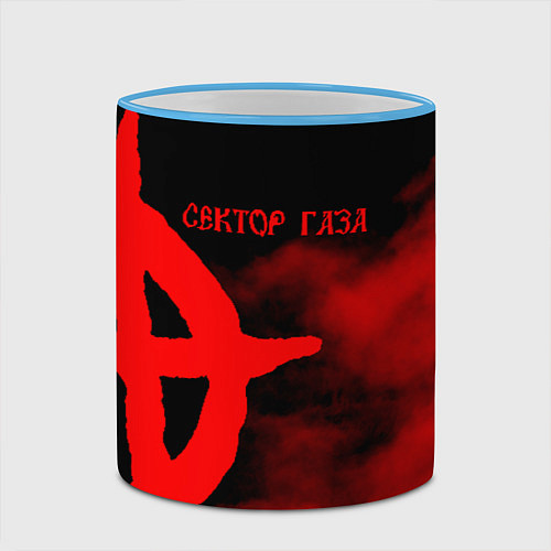 Кружка цветная Сектор Газа / 3D-Небесно-голубой кант – фото 2