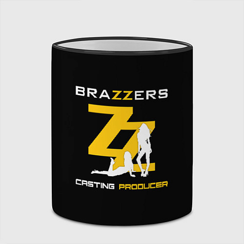 Кружка цветная Brazzers Casting-producer / 3D-Черный кант – фото 2