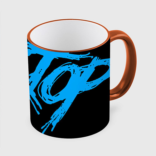 Кружка цветная Сектор Газа / 3D-Оранжевый кант – фото 1