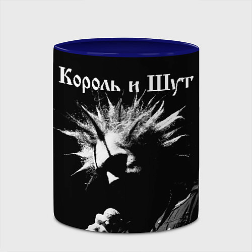 Кружка цветная Король и Шут Анархия спина / 3D-Белый + синий – фото 2
