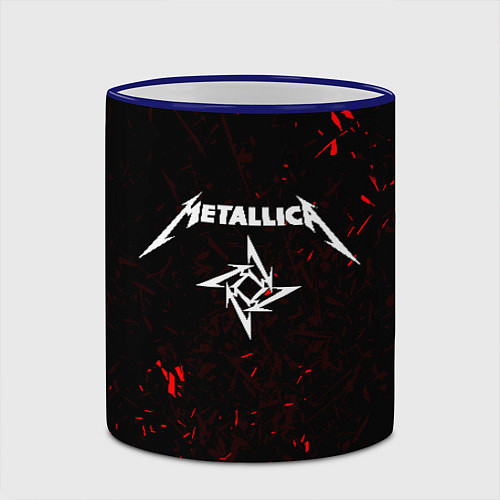 Кружка цветная METALLICA / 3D-Синий кант – фото 2
