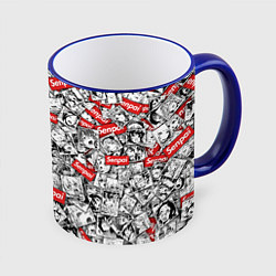 Кружка 3D Senpai x Ahegao, цвет: 3D-синий кант