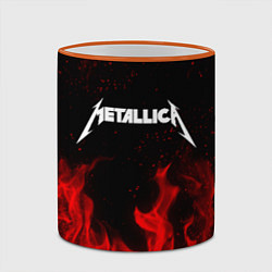 Кружка 3D METALLICA НА СПИНЕ, цвет: 3D-оранжевый кант — фото 2