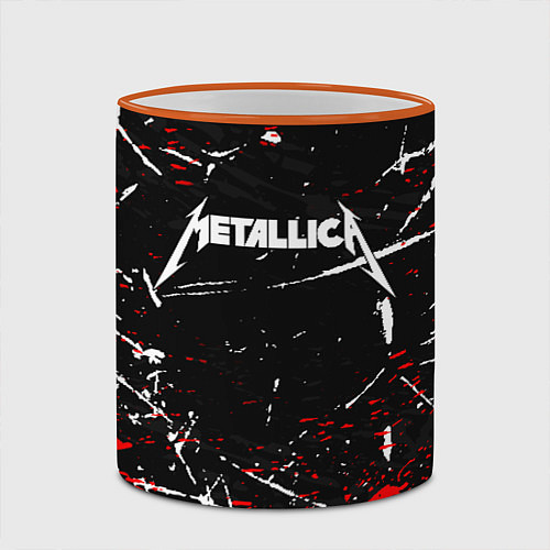 Кружка цветная METALLICA / 3D-Оранжевый кант – фото 2