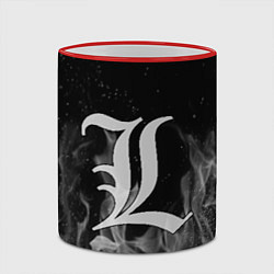 Кружка 3D L letter flame gray, цвет: 3D-красный кант — фото 2