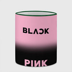 Кружка 3D Blackpink - розово-черный, цвет: 3D-зеленый кант — фото 2