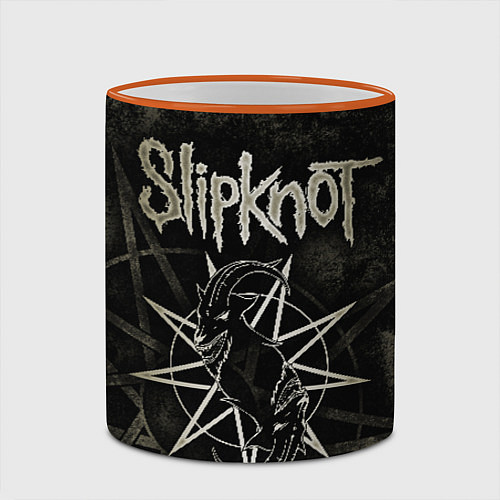 Кружка цветная Slipknot goat / 3D-Оранжевый кант – фото 2