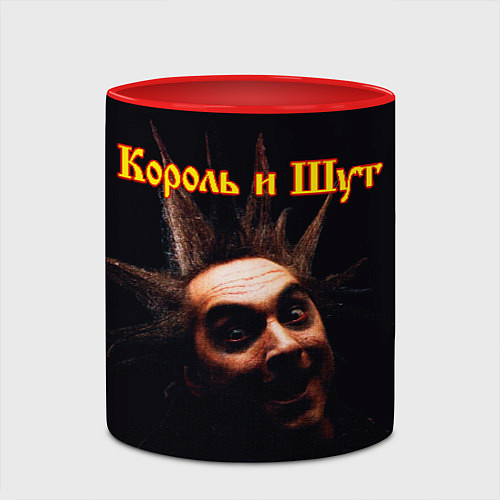 Кружка цветная Король и Шут Анархия спина / 3D-Белый + красный – фото 2