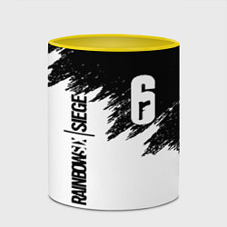 Кружка 3D RAINBOW SIX SIEGE, цвет: 3D-белый + желтый — фото 2