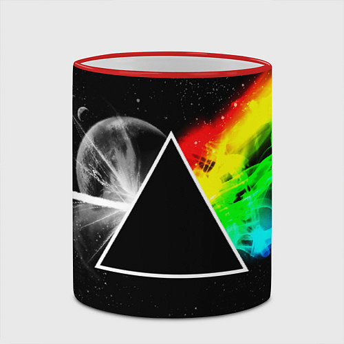 Кружка цветная PINK FLOYD / 3D-Красный кант – фото 2