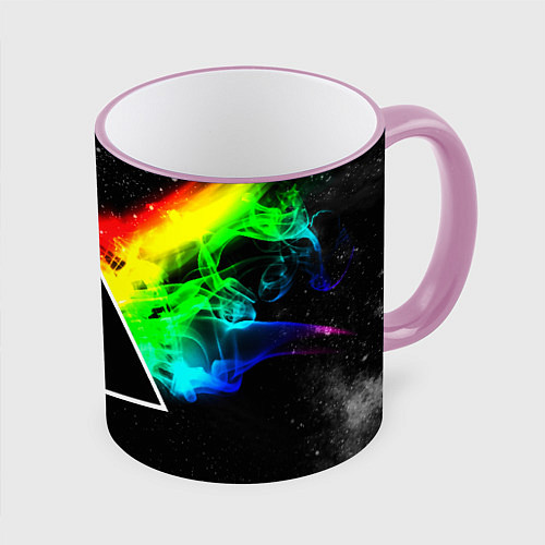 Кружка цветная PINK FLOYD / 3D-Розовый кант – фото 1