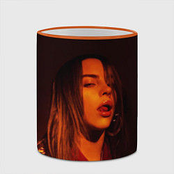 Кружка 3D BILLIE EILISH: Red Mood, цвет: 3D-оранжевый кант — фото 2