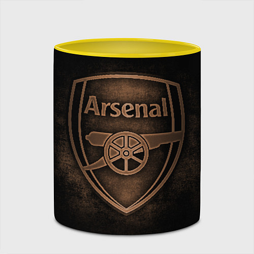 Кружка цветная Arsenal / 3D-Белый + желтый – фото 2
