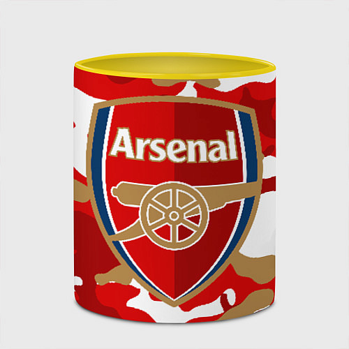 Кружка цветная Arsenal / 3D-Белый + желтый – фото 2