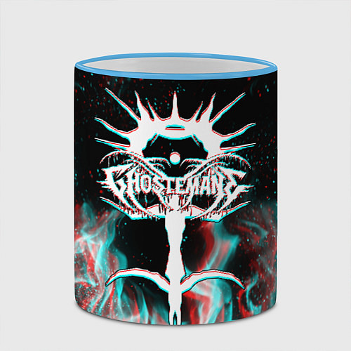 Кружка цветная GHOSTEMANE GLITCH / 3D-Небесно-голубой кант – фото 2
