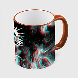 Кружка 3D GHOSTEMANE GLITCH, цвет: 3D-оранжевый кант