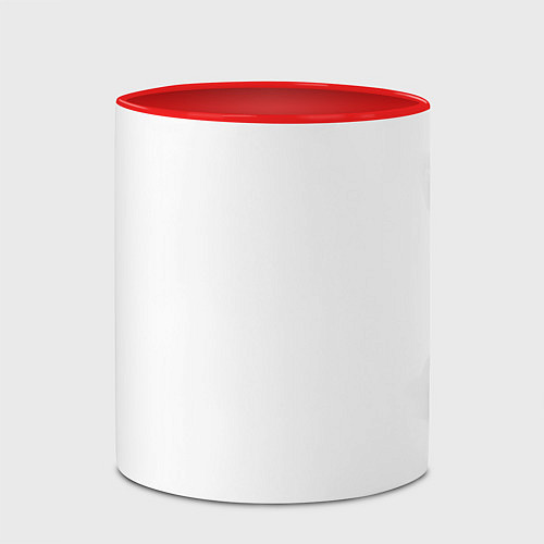 Кружка цветная Без дизайна / 3D-Белый + красный – фото 2