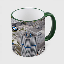 Кружка 3D BMW city, цвет: 3D-зеленый кант