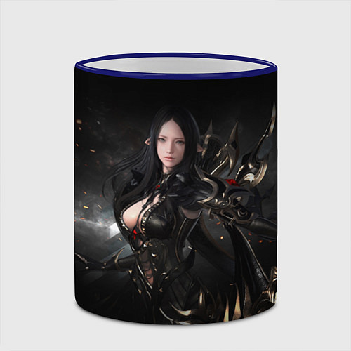 Кружка цветная Lost ark girl / 3D-Синий кант – фото 2