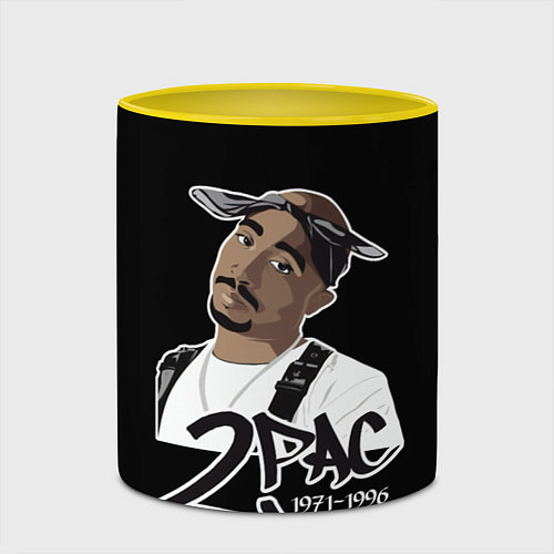 Кружка цветная 2pac / 3D-Белый + желтый – фото 2