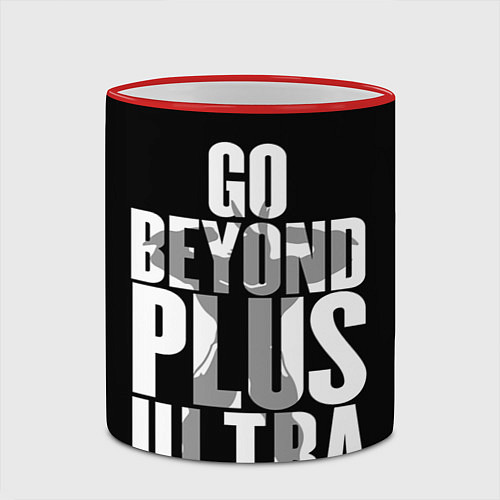 Кружка цветная Моя геройская академия / 3D-Красный кант – фото 2