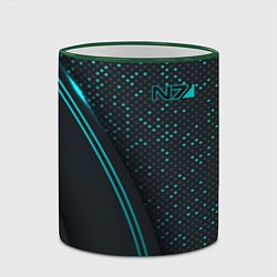 Кружка 3D Mass Effect N7, цвет: 3D-зеленый кант — фото 2