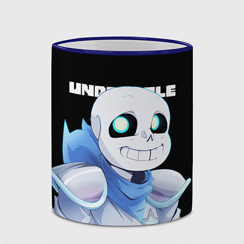 Кружка цветная UNDERTALE / 3D-Синий кант – фото 2
