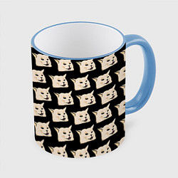 Кружка цветная Woman yelling at cat