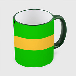 Кружка 3D ЧАРА CHARA, цвет: 3D-зеленый кант